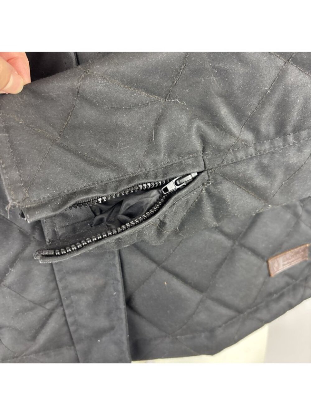 Outback Trading Co Womens Stormy Oilskin Jacket Sz Small Quilted Black 29603 - Picture 8 of 10